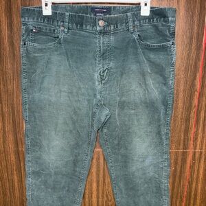 Tommy Hilfiger Green Corduroy Custom Fit Pants